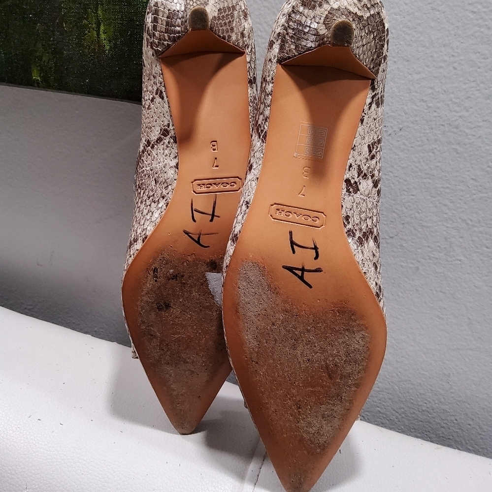 Coach Mandy Python-Embossed Leather Size 7 - image 3